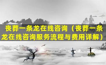 丧葬一条龙在线咨询（丧葬一条龙在线咨询服务流程与费用详解）