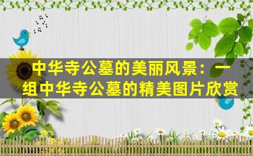 中华寺公墓的美丽风景：一组中华寺公墓的精美图片欣赏