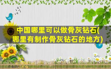中国哪里可以做骨灰钻石(哪里有制作骨灰钻石的地方)
