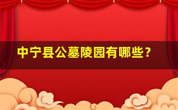 中宁县公墓陵园有哪些？