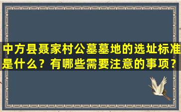 中方县聂家村公墓墓地的选址标准是什么？有哪些需要注意的事项？