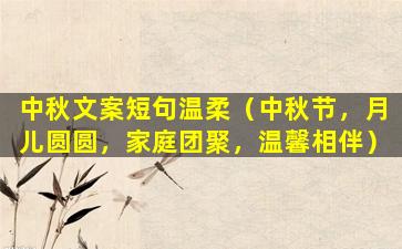 中秋文案短句温柔（中秋节，月儿圆圆，家庭团聚，温馨相伴）