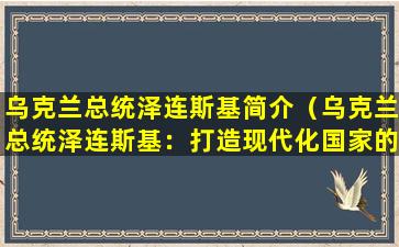 乌克兰总统泽连斯基简介（乌克兰总统泽连斯基：打造现代化国家的新篇章）