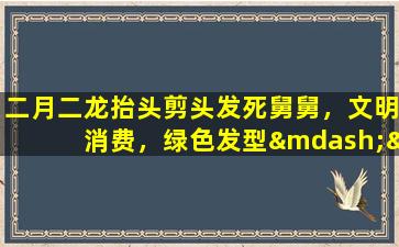二月二龙抬头剪头发死舅舅，文明消费，绿色发型——二月二龙抬头剪头发