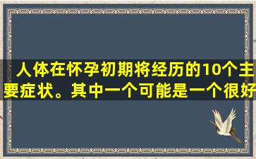 人体在怀孕初期将经历的10个主要症状。其中一个可能是一个很好的“怀孕”