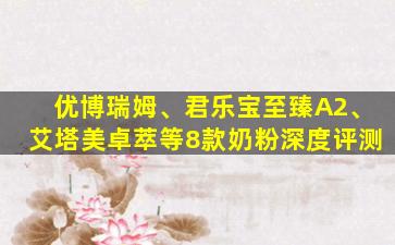 优博瑞姆、君乐宝至臻A2、艾塔美卓萃等8款奶粉深度评测