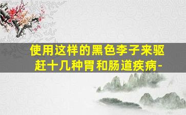 使用这样的黑色李子来驱赶十几种胃和肠道疾病-