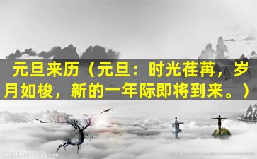 元旦来历（元旦：时光荏苒，岁月如梭，新的一年际即将到来。）