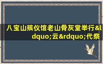 八宝山殡仪馆老山骨灰堂举行“云”代祭追思活动
