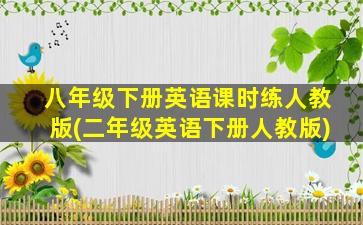 八年级下册英语课时练人教版(二年级英语下册人教版)
