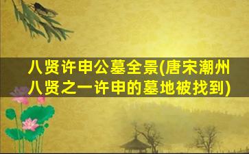 八贤许申公墓全景(唐宋潮州八贤之一许申的墓地被找到)