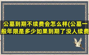 公墓到期不续费会怎么样(公墓一般年限是多少如果到期了没人续费结果是什么)