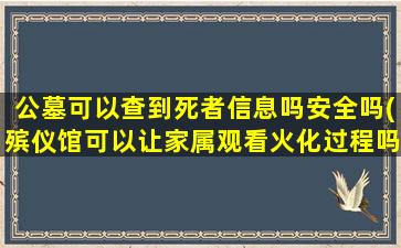 公墓可以查到死者信息吗安全吗(殡仪馆可以让家属观看火化过程吗)