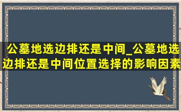 公墓地选边排还是中间_公墓地选边排还是中间位置选择的影响因素