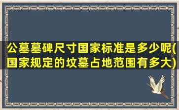公墓墓碑尺寸国家标准是多少呢(国家规定的坟墓占地范围有多大)