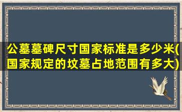 公墓墓碑尺寸国家标准是多少米(国家规定的坟墓占地范围有多大)