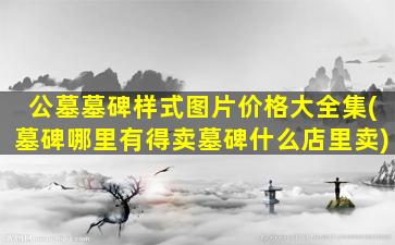 公墓墓碑样式图片价格大全集(墓碑哪里有得卖墓碑什么店里卖)