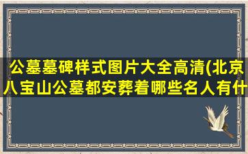 公墓墓碑样式图片大全高清(北京八宝山公墓都安葬着哪些名人有什么故事)
