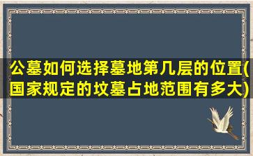 公墓如何选择墓地第几层的位置(国家规定的坟墓占地范围有多大)