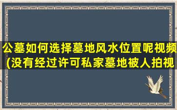 公墓如何选择墓地风水位置呢视频(没有经过许可私家墓地被人拍视频发抖音怎么处理)
