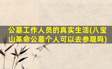 公墓工作人员的真实生活(八宝山革命公墓个人可以去参观吗)