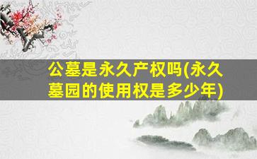 公墓是永久产权吗(永久墓园的使用权是多少年)