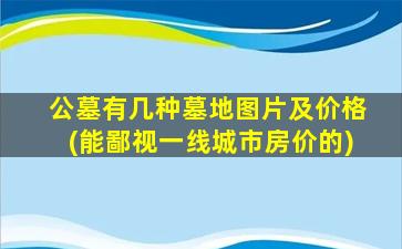公墓有几种墓地图片及价格(能鄙视一线城市房价的)