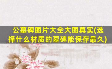 公墓碑图片大全大图真实(选择什么材质的墓碑能保存最久)
