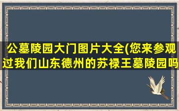公墓陵园大门图片大全(您来参观过我们山东德州的苏禄王墓陵园吗)