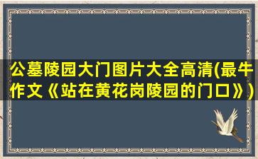 公墓陵园大门图片大全高清(最牛作文《站在黄花岗陵园的门口》)