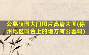 公墓陵园大门图片高清大图(徐州地区叫台上的地方有公墓吗)