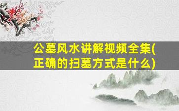 公墓风水讲解视频全集(正确的扫墓方式是什么)