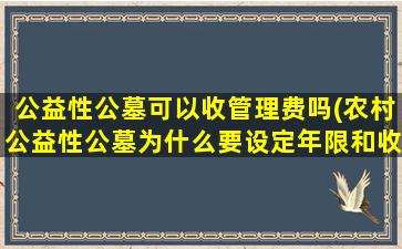 公益性公墓可以收管理费吗(农村公益性公墓为什么要设定年限和收取管理费)