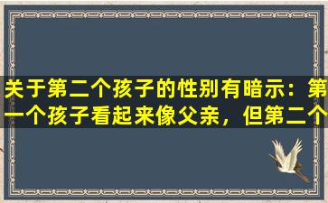 关于第二个孩子的性别有暗示：第一个孩子看起来像父亲，但第二个孩子会是男孩？