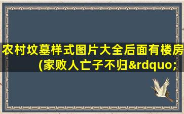 农村坟墓样式图片大全后面有楼房(家败人亡子不归”是什么意思)