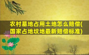 农村墓地占用土地怎么赔偿(国家占地坟地最新赔偿标准)