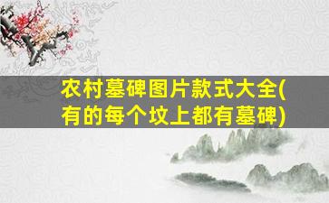 农村墓碑图片款式大全(有的每个坟上都有墓碑)