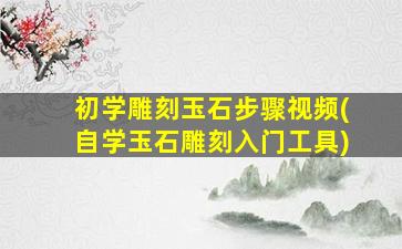 初学雕刻玉石步骤视频(自学玉石雕刻入门工具)