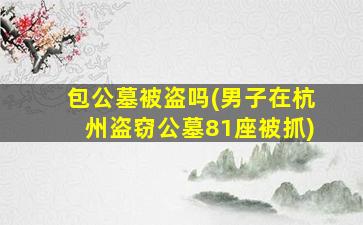 包公墓被盗吗(男子在杭州盗窃公墓81座被抓)
