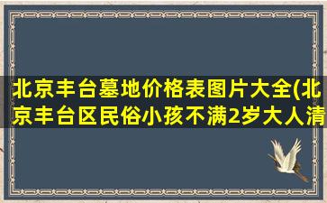 北京丰台墓地价格表图片大全(北京丰台区民俗小孩不满2岁大人清明节不能上坟吗)