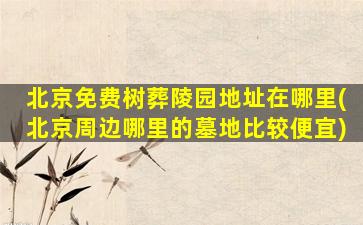 北京免费树葬陵园地址在哪里(北京周边哪里的墓地比较便宜)