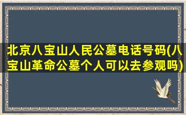 北京八宝山人民公墓电话号码(八宝山革命公墓个人可以去参观吗)
