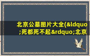 北京公墓图片大全(“死都死不起”北京墓地价格真的涨了吗)