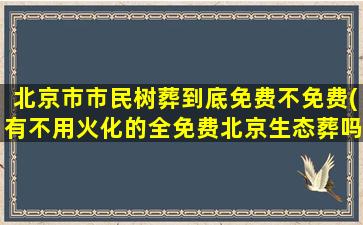 北京市市民树葬到底免费不免费(有不用火化的全免费北京生态葬吗)