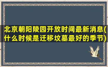 北京朝阳陵园开放时间最新消息(什么时候是迁移坟墓最好的季节)