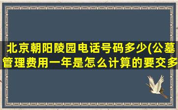 北京朝阳陵园电话号码多少(公墓管理费用一年是怎么计算的要交多少钱啊)