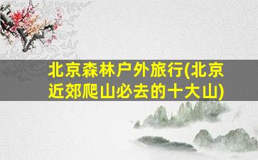北京森林户外旅行(北京近郊爬山必去的十大山)