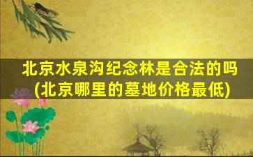 北京水泉沟纪念林是合法的吗(北京哪里的墓地价格最低)