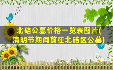 北碚公墓价格一览表图片(清明节期间前往北碚区公墓)