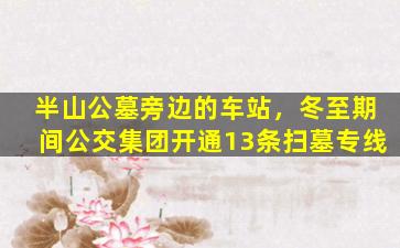 半山公墓旁边的车站，冬至期间公交集团开通13条扫墓专线